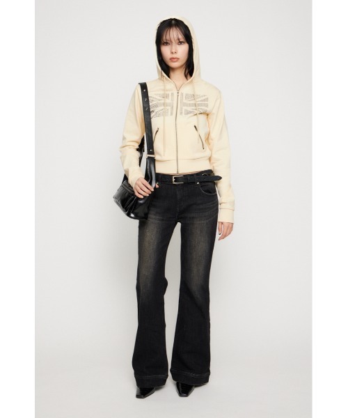 LAGUA GEM（ラグアジェム）の「LEDA LOW WAIST FLARE デニム（デニムパンツ・レディース・ブルー/ブラック・22inch/23inch/24inch/25inch/26inch）」の5枚目の写真