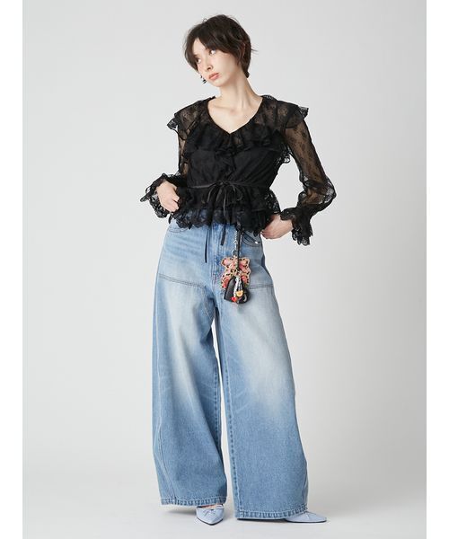 LILY BROWN（リリーブラウン）の「ハートモチーフキーチャーム<キーリング付き>（キーケース/キーアクセサリー・レディース・ブラック/レッド/レオパード・F）」の17枚目の写真