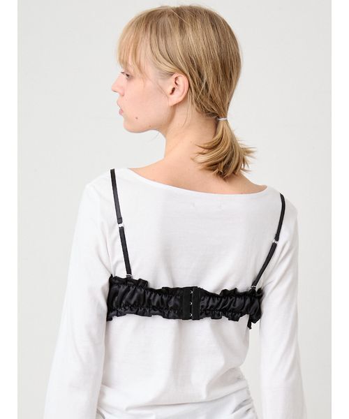 SORIN（ソリン　）の「Satin Gathered Bra Top/サテン ギャザーブラトップ（チューブトップ・レディース・ブラック/ライトピンク/ミント・38）」の7枚目の写真