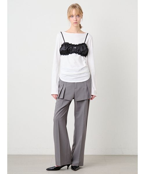 SORIN（ソリン　）の「Satin Gathered Bra Top/サテン ギャザーブラトップ（チューブトップ・レディース・ブラック/ライトピンク/ミント・38）」の9枚目の写真