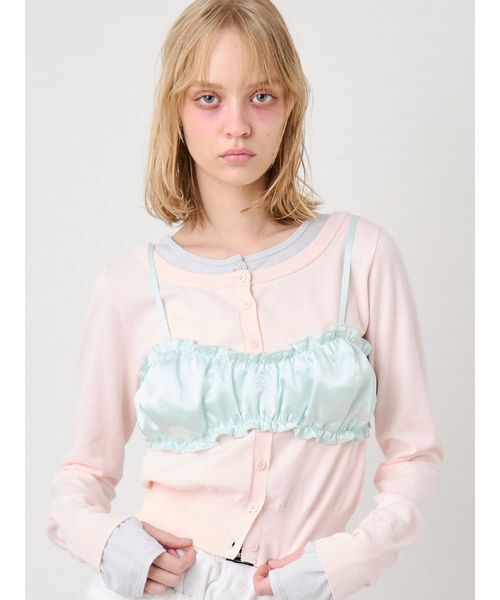 SORIN（ソリン　）の「Satin Gathered Bra Top/サテン ギャザーブラトップ（チューブトップ・レディース・ブラック/ライトピンク/ミント・38）」の18枚目の写真