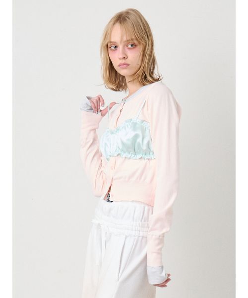 SORIN（ソリン　）の「Satin Gathered Bra Top/サテン ギャザーブラトップ（チューブトップ・レディース・ブラック/ライトピンク/ミント・38）」の19枚目の写真