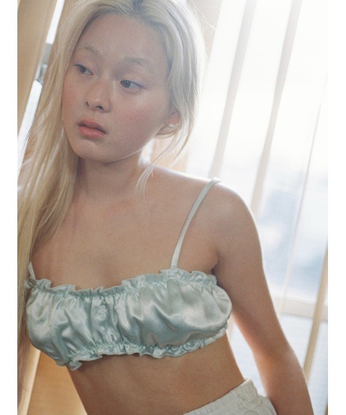 SORIN（ソリン　）の「Satin Gathered Bra Top/サテン ギャザーブラトップ（チューブトップ・レディース・ブラック/ライトピンク/ミント・38）」の3枚目の写真