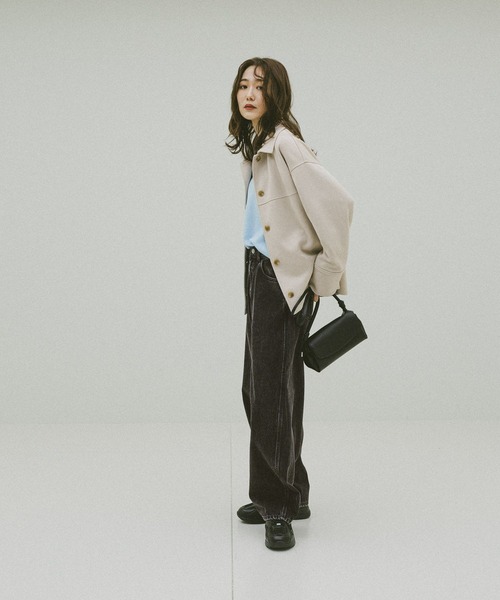 GLOBAL WORK(グローバルワーク)の「GOODデニムバレルパンツ/600980(デニムパンツ・レディース・ブラック/ネイビー/ブルー/サックスブルー・SMALL/X-SMALL/LARGE/MEDIUM)」の6枚目の写真