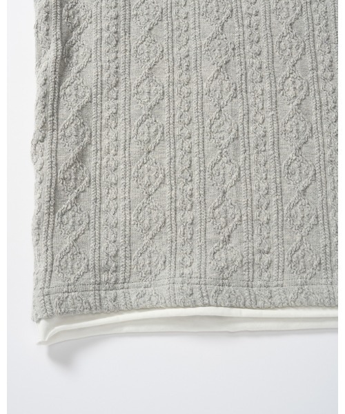 wjk(ダヴルジェイケイ)の「jacquard summer knit H/S(Tシャツ/カットソー・メンズ・ブラック/トップグレー/ネイビー・SMALL/MEDIUM/LARGE/X-LARGE)」の10枚目の写真