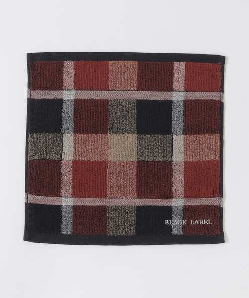 BLACK LABEL CRESTBRIDGE（ブラックレーベル・クレストブリッジ）の「クレストブリッジチェックタオルハンカチーフ（ハンカチ/ハンドタオル・メンズ・レッド系その他2/ブラック・FREE）」の6枚目の写真