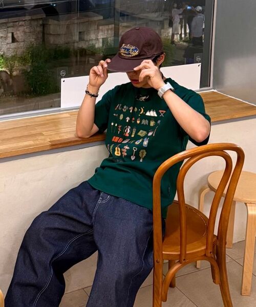 WORKS & CO.（ワークス アンド コー）の「キャンピングコレクション 半袖Tシャツ (ネイビー)（Tシャツ/カットソー・メンズ・その他・XL/M/L/2XL）」の6枚目の写真