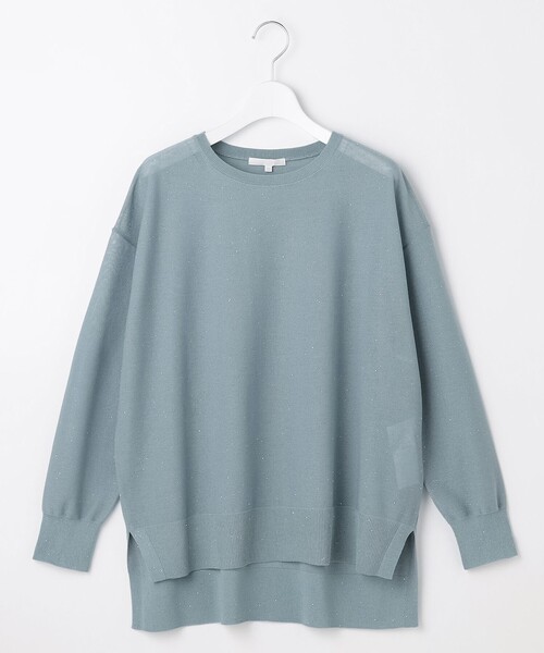 自由区（ジユウク）の「ファインゲージスパングルプルオーバー ニット（ニット/セーター・レディース・ブラック系/サックスブルー系/アイボリー系・32）」の12枚目の写真