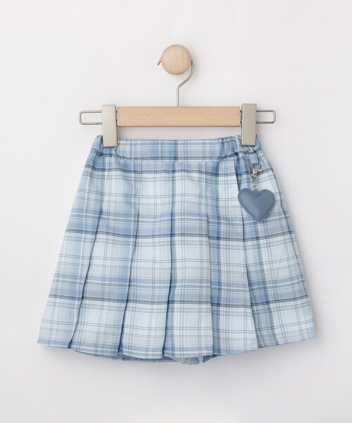 SHOO・LA・RUE（シューラルー）の「【100-150cm】チェックスカパン（スカート・キッズ・ブラック系1/パープル系1/サックスブルー系1・10/15 /14/13/12/11）」の2枚目の写真