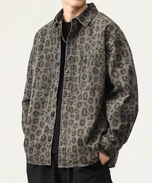 WARAIJOGO（ワライジョウゴ）の「ヒョウ柄オーバーサイズ長袖シャツ（シャツ/ブラウス）」