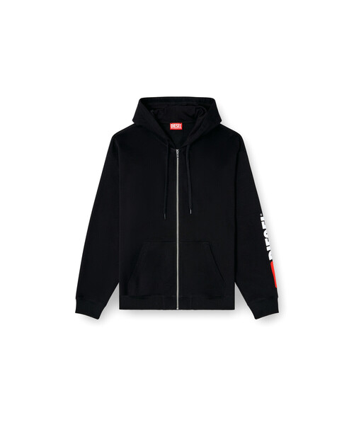 DIESEL（ディーゼル）の「メンズ ジップアップパーカー S-BOXT-ZIP-HOOD-DIV（パーカー・メンズ・ブラック・X-SMALL/X-LARGE/MEDIUM/SMALL/LARGE）」の5枚目の写真