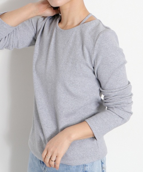 cepo(セポ)の「〈前後2way〉ホルターネックプルオーバー(Tシャツ/カットソー・レディース・ホワイト系その他/オフホワイト/グレー/ブラック・M)」の4枚目の写真