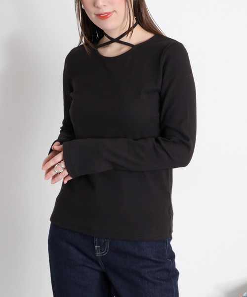 cepo(セポ)の「〈前後2way〉ホルターネックプルオーバー(Tシャツ/カットソー・レディース・ホワイト系その他/オフホワイト/グレー/ブラック・M)」の1枚目の写真