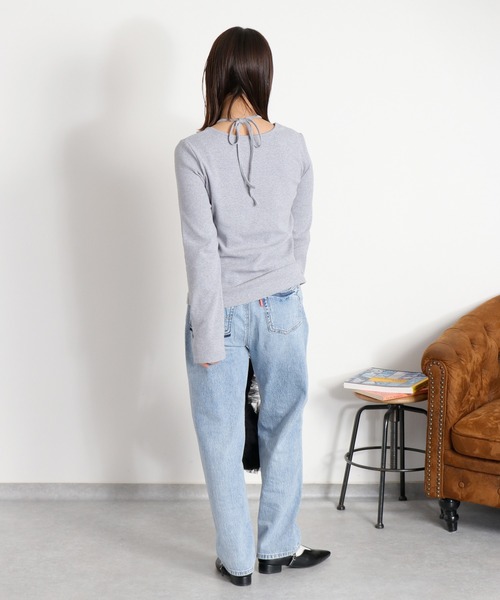 cepo(セポ)の「〈前後2way〉ホルターネックプルオーバー(Tシャツ/カットソー・レディース・ホワイト系その他/オフホワイト/グレー/ブラック・M)」の22枚目の写真