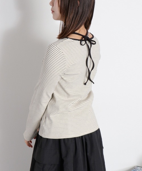 cepo(セポ)の「〈前後2way〉ホルターネックプルオーバー(Tシャツ/カットソー・レディース・ホワイト系その他/オフホワイト/グレー/ブラック・M)」の16枚目の写真