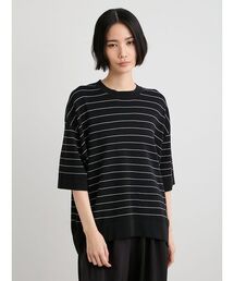 【洗える】シアーワイドニット