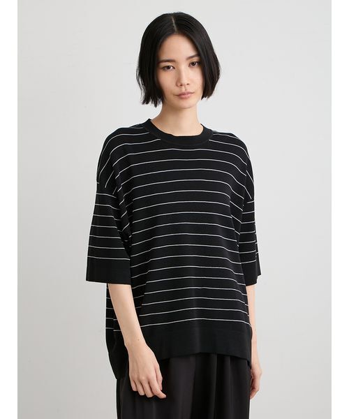 MIESROHE（ミースロエ）の「【洗える】シアーワイドニット（ニット/セーター・レディース・ライトベージュ/ホワイト/その他/ライトブルー・F）」の4枚目の写真