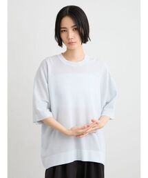 【洗える】シアーワイドニット