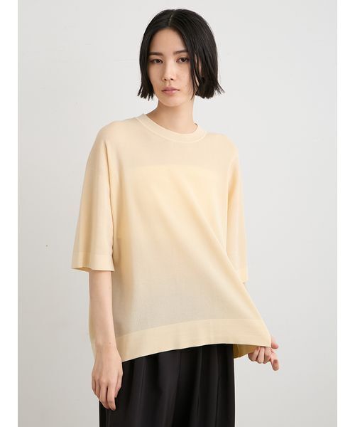 MIESROHE（ミースロエ）の「【洗える】シアーワイドニット（ニット/セーター・レディース・ライトベージュ/ホワイト/その他/ライトブルー・F）」の9枚目の写真