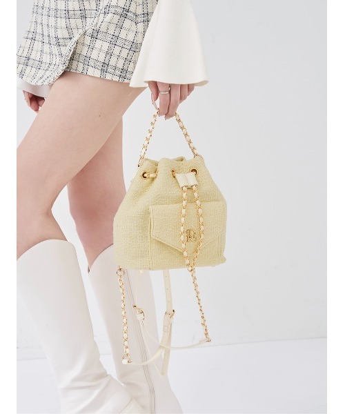 Darich(ダーリッチ)の「Vernal Tweed キルティングリュック(バックパック/リュック・レディース・アイボリー/イエロー・FREE)」の18枚目の写真