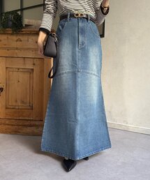 フリンジデニムマーメイドスカート