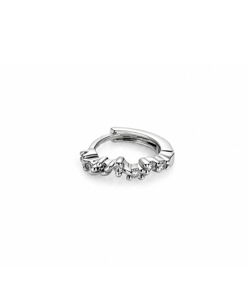 Lyvi(ライビィ)の「Luce Texture Hoop Pierce / 金属アレルギー対応(ピアス(両耳用)・レディース・シルバー/ゴールド・FREE)」の11枚目の写真