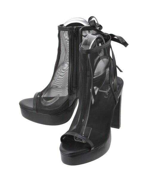 EATME（イートミー）の「BACKリボンシアーブーツサンダル（サンダル・レディース・ブラック/アイボリー・L/M/S）」の2枚目の写真