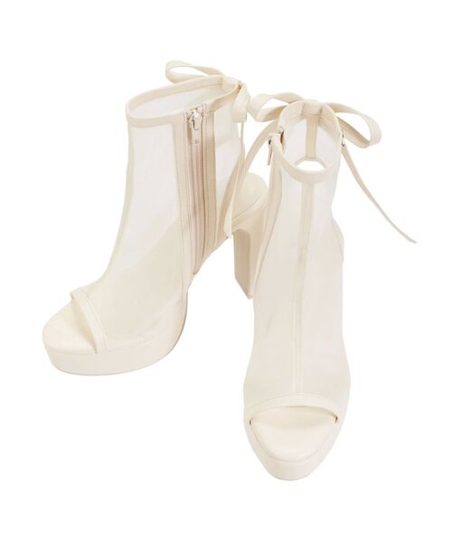 EATME（イートミー）の「BACKリボンシアーブーツサンダル（サンダル・レディース・ブラック/アイボリー・L/M/S）」の14枚目の写真