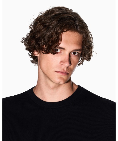 ARMANI EXCHANGE(アルマーニエクスチェンジ)の「【A|X アルマーニ エクスチェンジ】コットンリブ 半袖ニットトップ(ニット/セーター・メンズ・ホワイト/ブルー/ブラック・MEDIUM/X-LARGE/X-SMALL/SMALL/LARGE)」の9枚目の写真