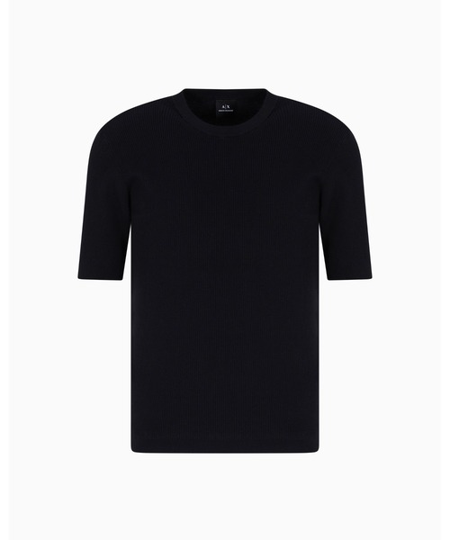 ARMANI EXCHANGE(アルマーニエクスチェンジ)の「【A|X アルマーニ エクスチェンジ】コットンリブ 半袖ニットトップ(ニット/セーター・メンズ・ホワイト/ブルー/ブラック・MEDIUM/X-LARGE/X-SMALL/SMALL/LARGE)」の11枚目の写真
