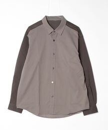ABETTOR 袖バイカラー仕様キレイ目ストレッチLSシャツ