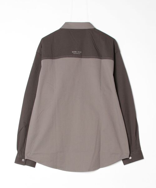 FUNALIVE(ファンアライブ)の「ABETTOR 袖バイカラー仕様キレイ目ストレッチLSシャツ(シャツ/ブラウス・メンズ・カーキ/グレー・XL/L/M)」の3枚目の写真