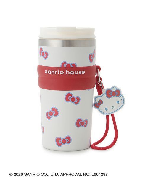 sanrio house(サンリオハウス)の「ハローキティ リボンステンレスタンブラー(グラス/マグカップ/タンブラー・レディース・ホワイト/ピンク・F)」の3枚目の写真