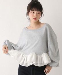 Heather | ドッキングフリルスウェット 660891(スウェット)