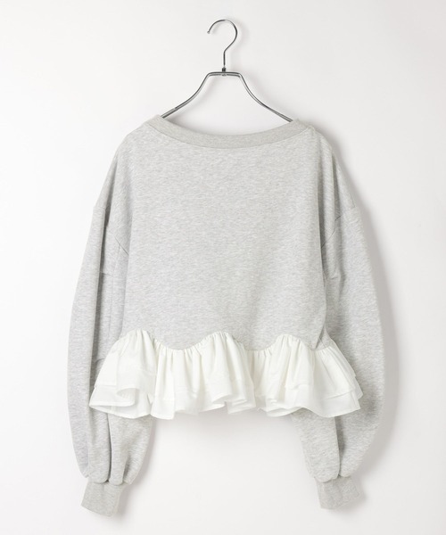 Heather（ヘザー）の「ドッキングフリルスウェット　660891（スウェット・レディース・アイボリー/ネイビー/グレー・FREE）」の10枚目の写真