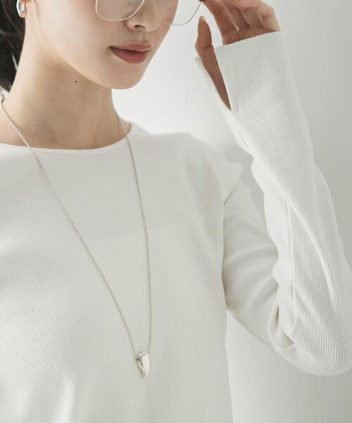 URBAN RESEARCH（アーバンリサーチ）の「ストレッチリブカットソー（Tシャツ/カットソー・レディース・ピンク/オフホワイト/チャコールグレー・FREE）」の12枚目の写真