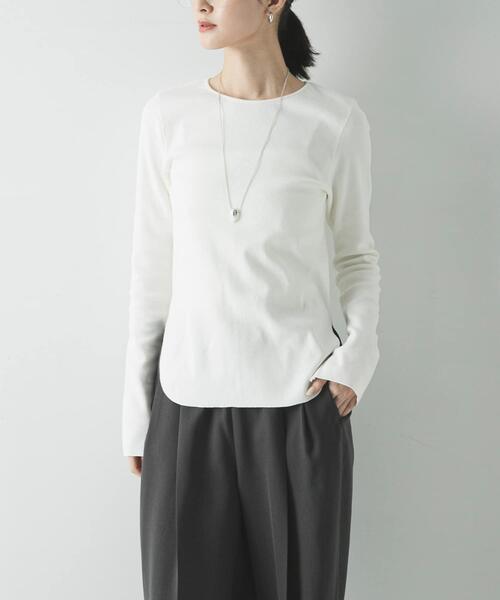 URBAN RESEARCH（アーバンリサーチ）の「ストレッチリブカットソー（Tシャツ/カットソー・レディース・ピンク/オフホワイト/チャコールグレー・FREE）」の13枚目の写真