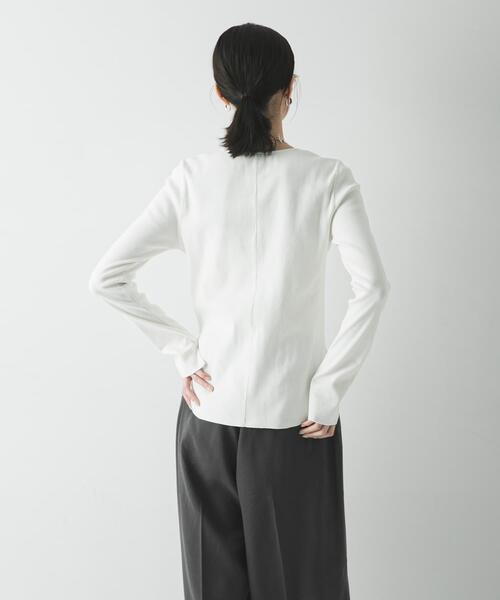 URBAN RESEARCH（アーバンリサーチ）の「ストレッチリブカットソー（Tシャツ/カットソー・レディース・ピンク/オフホワイト/チャコールグレー・FREE）」の17枚目の写真