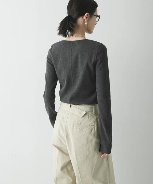 URBAN RESEARCH（アーバンリサーチ）の「ストレッチリブカットソー（Tシャツ/カットソー・レディース・ピンク/オフホワイト/チャコールグレー・FREE）」の9枚目の写真