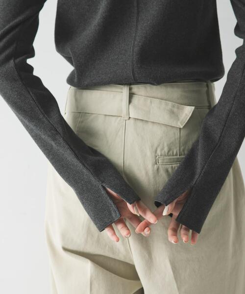 URBAN RESEARCH（アーバンリサーチ）の「ストレッチリブカットソー（Tシャツ/カットソー・レディース・ピンク/オフホワイト/チャコールグレー・FREE）」の10枚目の写真