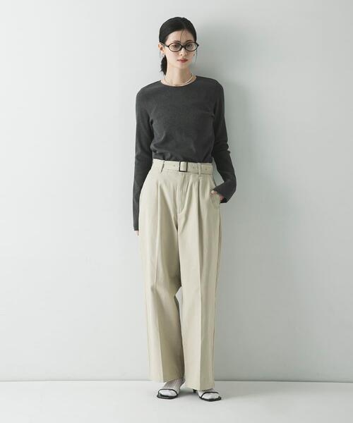 URBAN RESEARCH（アーバンリサーチ）の「ストレッチリブカットソー（Tシャツ/カットソー・レディース・ピンク/オフホワイト/チャコールグレー・FREE）」の11枚目の写真