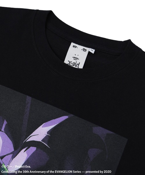 X-girl(エックスガール)の「X-girl × NEON GENESIS EVANGELION S/S TEE(Tシャツ/カットソー・レディース・ブラック/ホワイト・S/M/L/XL)」の5枚目の写真