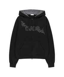 OJOS（オホス）の「Hotfix Logo Hoodie Zip-up / Black（パーカー）」