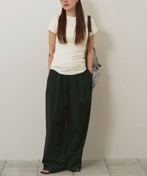 TODAYFUL(トゥデイフル)の「TODAYFUL Lightweight Tuck Trousers ライトウェイトタックトラウザーズ/12610723(その他パンツ・レディース・ダークブラウン/ブラック・36/38)」の14枚目の写真