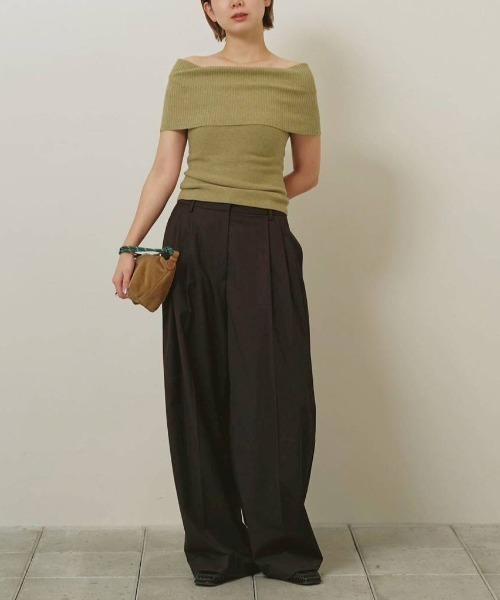 TODAYFUL(トゥデイフル)の「TODAYFUL Lightweight Tuck Trousers ライトウェイトタックトラウザーズ/12610723(その他パンツ・レディース・ダークブラウン/ブラック・36/38)」の18枚目の写真