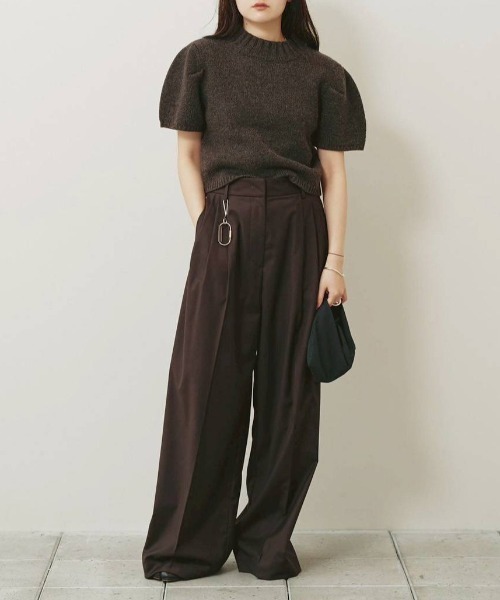 TODAYFUL(トゥデイフル)の「TODAYFUL Lightweight Tuck Trousers ライトウェイトタックトラウザーズ/12610723(その他パンツ・レディース・ダークブラウン/ブラック・36/38)」の19枚目の写真