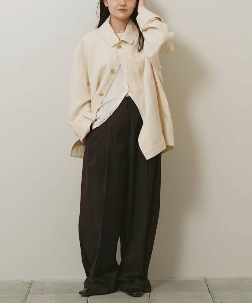 TODAYFUL(トゥデイフル)の「TODAYFUL Lightweight Tuck Trousers ライトウェイトタックトラウザーズ/12610723(その他パンツ・レディース・ダークブラウン/ブラック・36/38)」の17枚目の写真