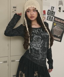 dispark | DISPARK/【26年春夏新作】ゴシックローズイレヘムトップ(Tシャツ/カットソー)
