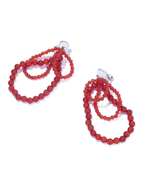 IRIS47（イリスフォーセブン）の「【IRIS 47】fabiana red agate earring/ファビアナ レッドアゲート イヤリング（イヤリング・レディース・レッド系その他・FREE）」の3枚目の写真