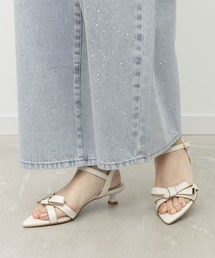 RANDA（ランダ）の「リボンデザインポインテッドトゥサンダル（サンダル）」